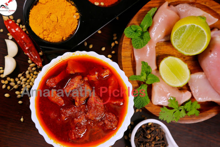 Chicken Pickle Boneless 1 KG (Freshly made Everyday) Amaravathi Pickles