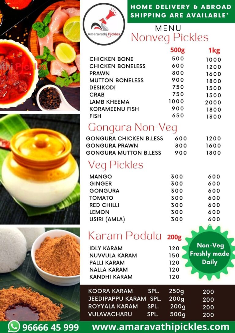 Non Veg Pickles in Hyderabad Buy Non Veg Pickles Online